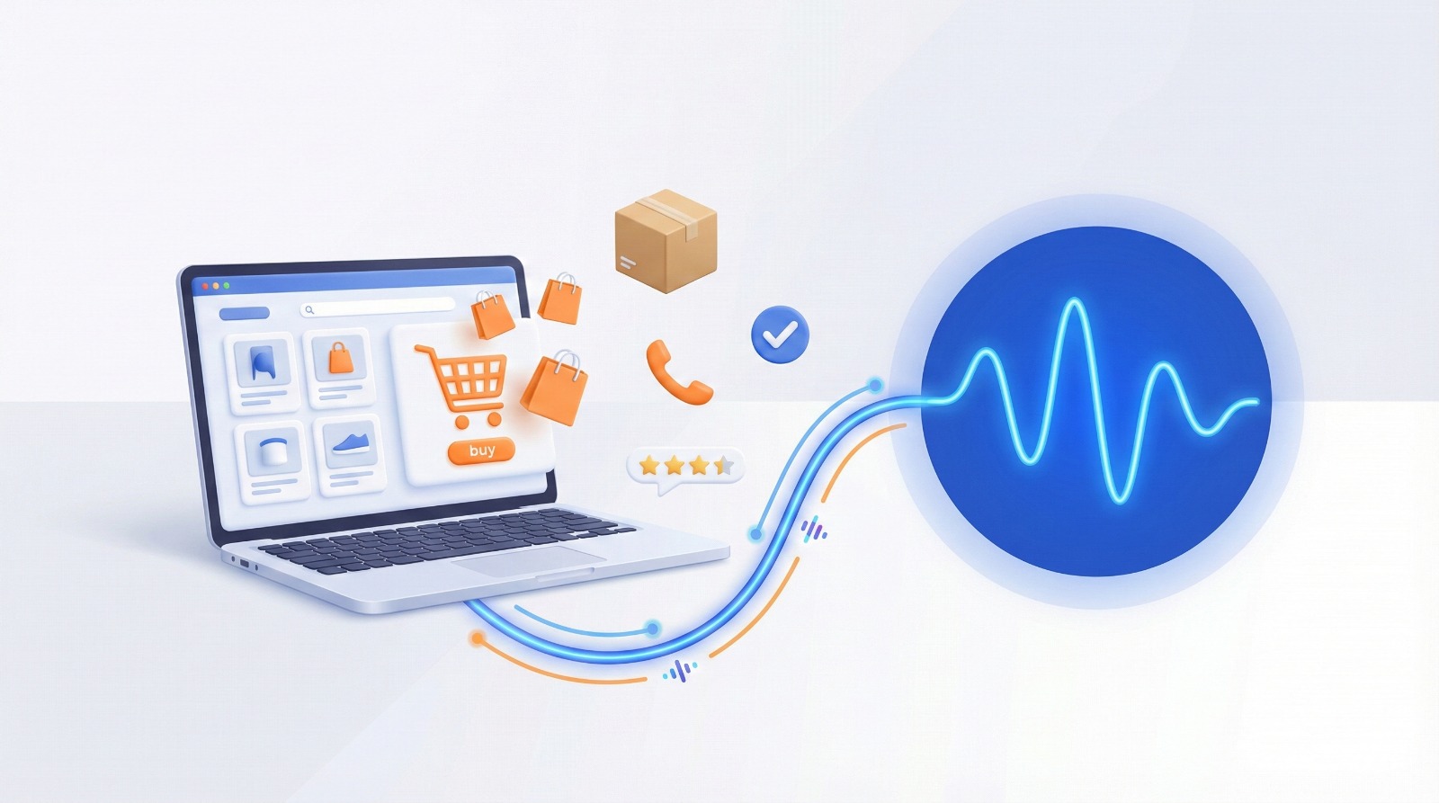 Magazine Online E-commerce — Agent vocal AI HelpGent